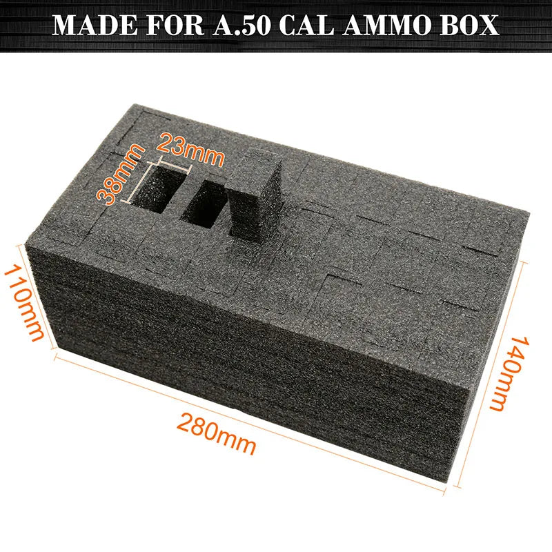 .50 Cal Ammo Can 24 Pistol Magazine Holder Foam - Insert for Steel 50 Caliber Ammunition Box (M2A1) - Replaces Gun Clip Pouch