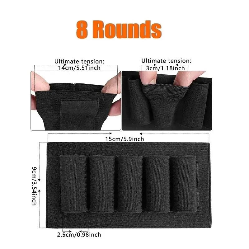 Cartridge Belt 8/9 Rounds Ammunition Package Nylon Tactical 8 Or 9 Shells Rifle Buttstock Hold Outdoor Shooting Accessory Bag