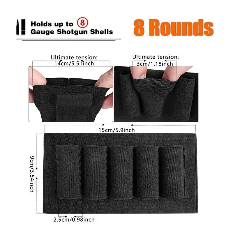 Cartridge Belt 8/9 Rounds Ammunition Package Nylon Tactical 8 Or 9 Shells Rifle Buttstock Hold Outdoor Shooting Accessory Bag