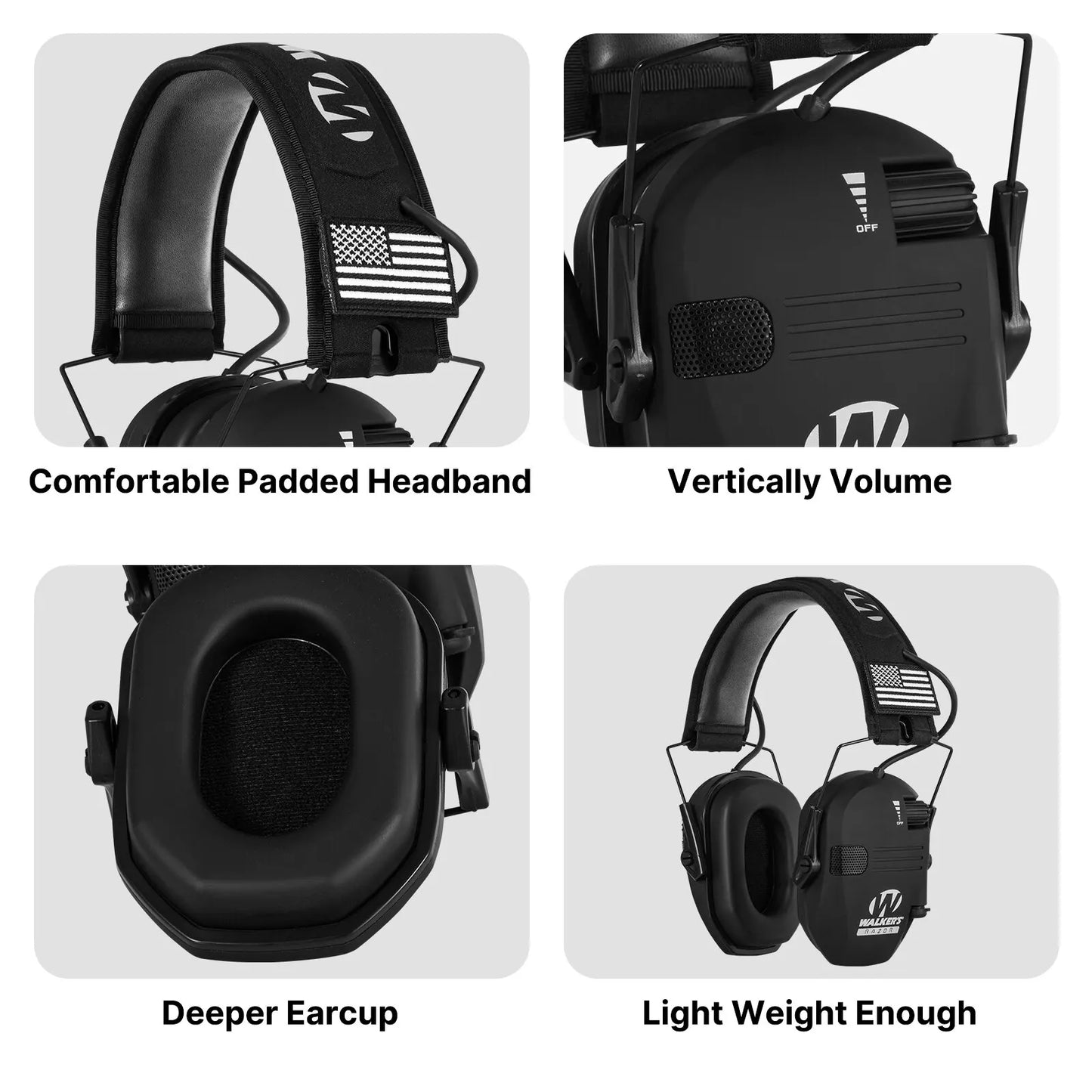 Wholesale Shooting Ear Protection Sound Amplification Anti-noise Earmuffs Professional Hunting Ear Defender Outdoor Sport Bag