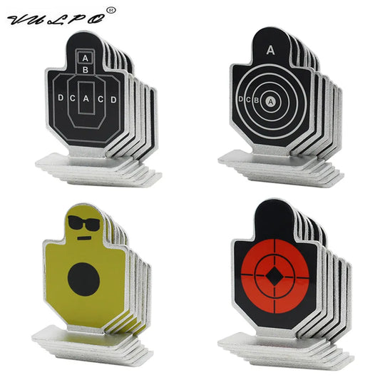 VULPO 6Pcs /Lot Tactical Shooting Target Set Durable Hunting Airsoft Practice Target Metal Target