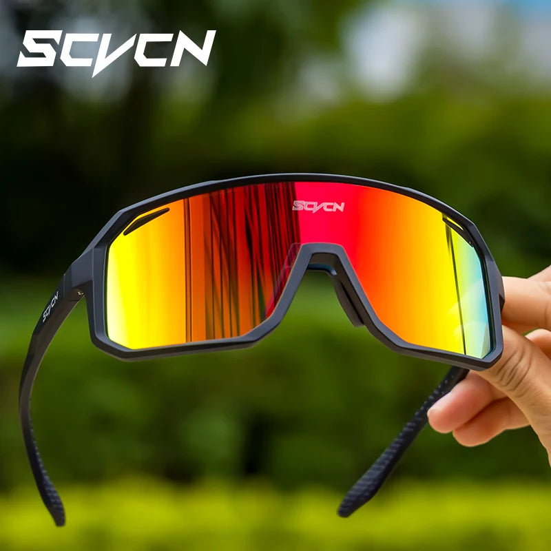 SCVCN Cycling Glasses Bike Sunglasses Men UV400 Eyewear Sports MTB Outdoor Goggles Bicycle Women Sunglasses Multi Color Riding