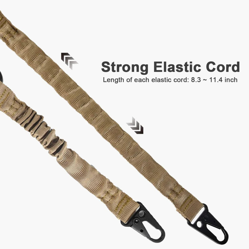 Two Points Rifle Sling with Length Adjuster Traditional Sling with QD Metal Hook for Outdoor Tactical Sling Shoulder Straps