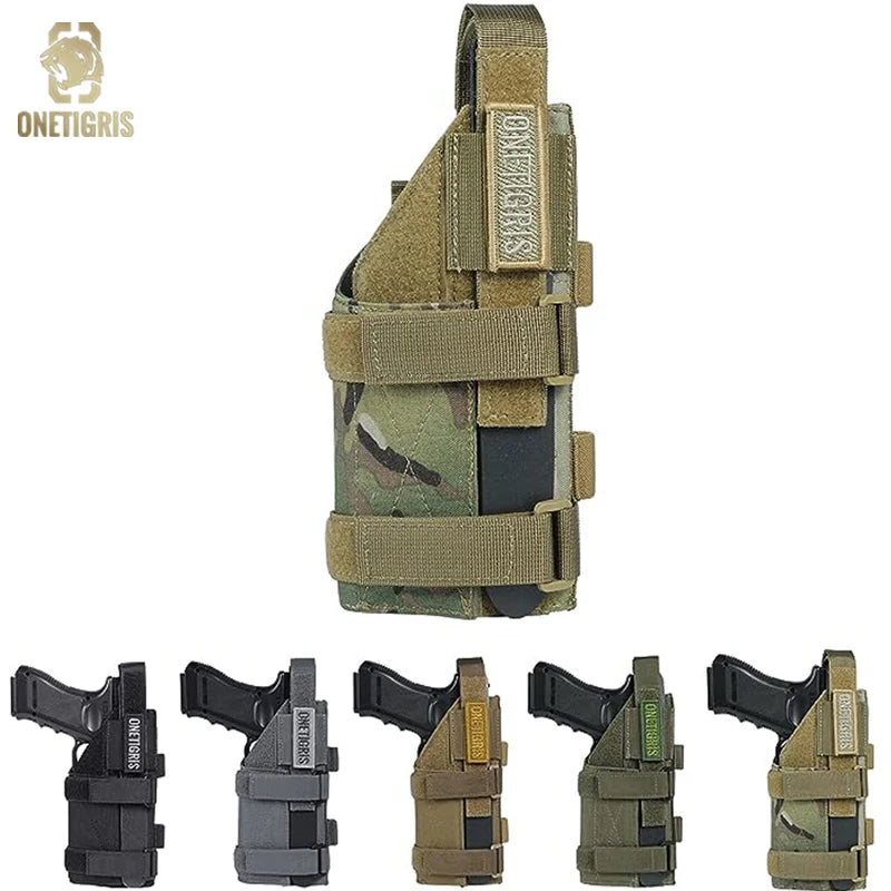 ONETIGRIS Tactical Gun Holster Molle Modular Belt Pistol Holster Nylon For Right Handed Shooters Glock 17 19 22 23 31 32 34 35