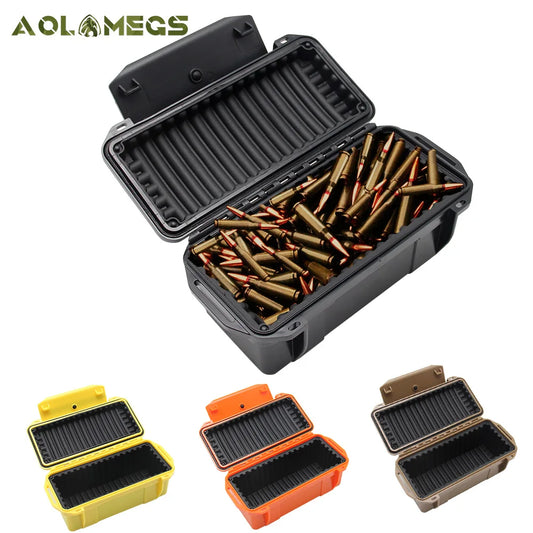 Tactical Ammo Box Military Bullet Storage Pouch EDC Ammo Can Plastic Lightweight High Strength Ammo Accessory Crate Storage Case