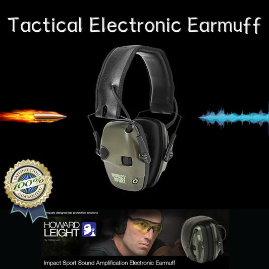 Electronic Shooting Earmuffs Tactical Impact Sound Amplification Headset Ear Protection Anti-noise Ear Muff Outdoor Sports 1pc