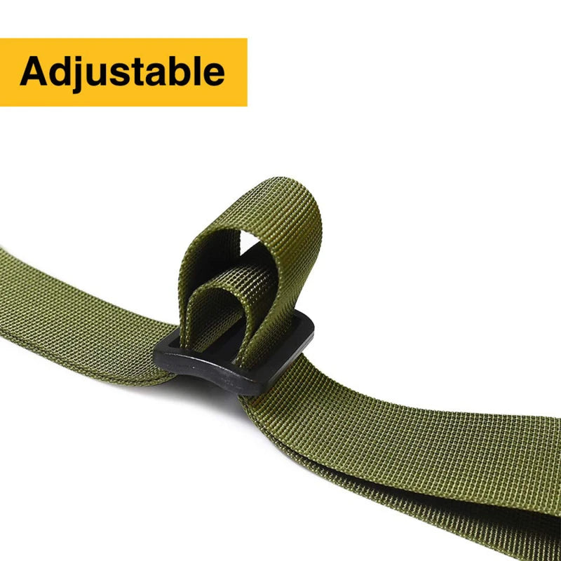 Two Points Rifle Sling with Length Adjuster Traditional Sling with QD Metal Hook for Outdoor Tactical Sling Shoulder Straps