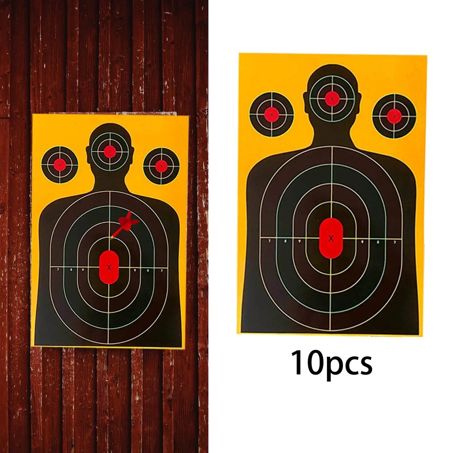 10x Silhouette Target Hunting Practice Highly Visible Hunting Training Sturdy Letter Partition Sport Professional Hunting Target