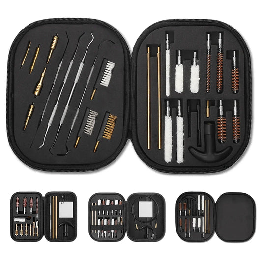 18/19/28Pcs Pistol Cleaning Kit 9mm Gun Cleaning Kits Weapon Cleaning Universal Handgun Pistol Brush Tool Hunting Accessories