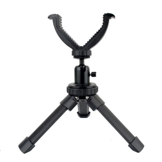 Shooting Rest Tripod Durable Adjustable Height Rifle 360 Degree Rotation V Yoke Stand Portable Aluminum Construction For Target