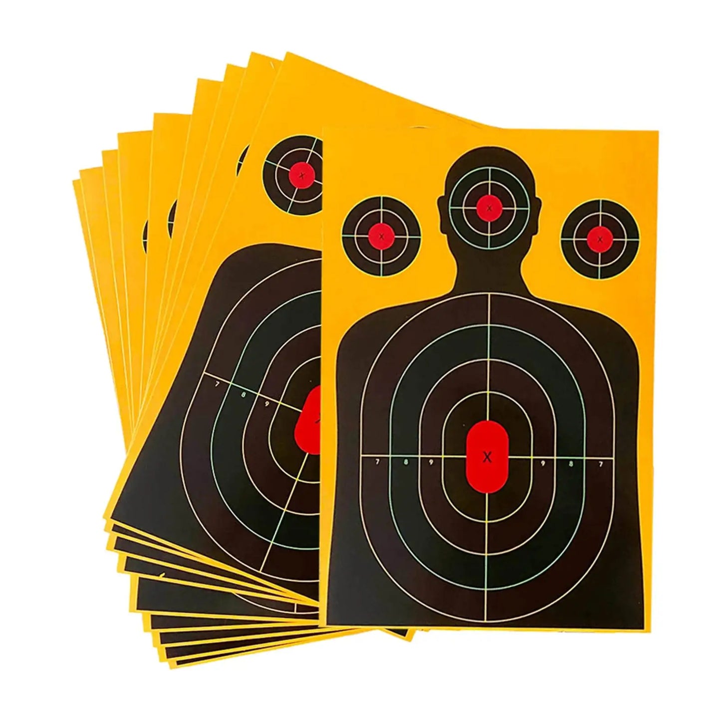 10x Silhouette Target Hunting Practice Highly Visible Hunting Training Sturdy Letter Partition Sport Professional Hunting Target