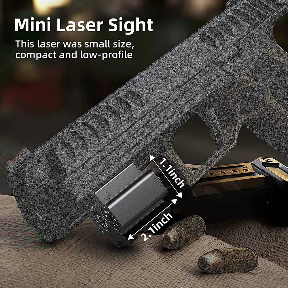 Tactical Mini Red Dot Laser Sight With Picatinny Weaver Rail Mount For Pistol Handgun Gun Rifle Laser Pointer Hunting Accessory